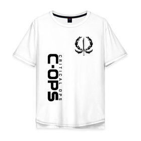 Мужская футболка хлопок Oversize с принтом Critical Ops в Белгороде, 100% хлопок | свободный крой, круглый ворот, “спинка” длиннее передней части | Тематика изображения на принте: 