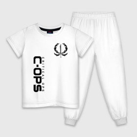 Детская пижама хлопок с принтом Critical Ops в Белгороде, 100% хлопок |  брюки и футболка прямого кроя, без карманов, на брюках мягкая резинка на поясе и по низу штанин
 | 