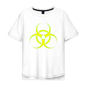 Мужская футболка хлопок Oversize с принтом BIOHAZARD в Белгороде, 100% хлопок | свободный крой, круглый ворот, “спинка” длиннее передней части | biohazard | radiation | re | re3 | residenr evil | toxic | virusвирус | world war z | биохазард | обитель зла | радиация | токсик | эпидемия