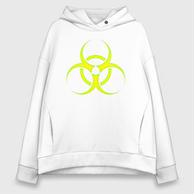 Женское худи Oversize хлопок с принтом BIOHAZARD в Белгороде, френч-терри — 70% хлопок, 30% полиэстер. Мягкий теплый начес внутри —100% хлопок | боковые карманы, эластичные манжеты и нижняя кромка, капюшон на магнитной кнопке | biohazard | radiation | re | re3 | residenr evil | toxic | virusвирус | world war z | биохазард | обитель зла | радиация | токсик | эпидемия