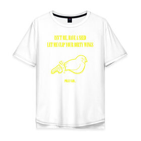 Мужская футболка хлопок Oversize с принтом NIRVANA (Polly) в Белгороде, 100% хлопок | свободный крой, круглый ворот, “спинка” длиннее передней части | Тематика изображения на принте: cobain | kurt | nirvana | song | кобейн | курт | нирвана