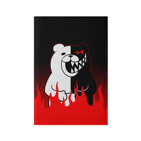 Обложка для паспорта матовая кожа с принтом MONOKUMA в Белгороде, натуральная матовая кожа | размер 19,3 х 13,7 см; прозрачные пластиковые крепления | Тематика изображения на принте: anime | bear | black  white | danganronpa | kurokuma | monodam | monokuma | monomi | monotaro | rabbit | school | shirokuma | аниме | главарь | мoноми | монокума | черно белый | школа