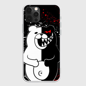 Чехол для iPhone 12 Pro с принтом monokuma хохочет в Белгороде, силикон | область печати: задняя сторона чехла, без боковых панелей | anime | bear | black  white | danganronpa | kurokuma | monodam | monokuma | monomi | monotaro | rabbit | school | shirokuma | аниме | главарь | мoноми | монокума | черно белый | школа