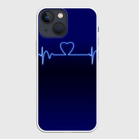Чехол для iPhone 13 mini с принтом Кардиограмма про любовь в Белгороде,  |  | 14 февраля | 8 марта | валентинов день | влюблен | влюбленность | влюбленные | вместе навсегда | девичник | девушке | день вл | для жены | здоровье | кардиограмма | любимая | любимый | люблю