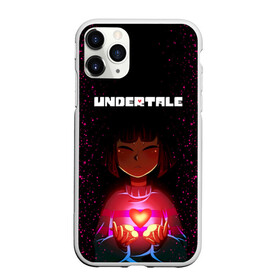 Чехол для iPhone 11 Pro Max матовый с принтом UNDERTALE FRISK в Белгороде, Силикон |  | Тематика изображения на принте: asriel dreemurr | chara | frisk | gaster blaster | sans | undertale | азриэль дримурр | андертейл | андрайн | гастер | меттатон | санс | фриск | чара