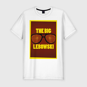 Мужская футболка хлопок Slim с принтом The Big Lebowski в Белгороде, 92% хлопок, 8% лайкра | приталенный силуэт, круглый вырез ворота, длина до линии бедра, короткий рукав | the big lebowski | большой лебовски | кино | персонаж | чувак
