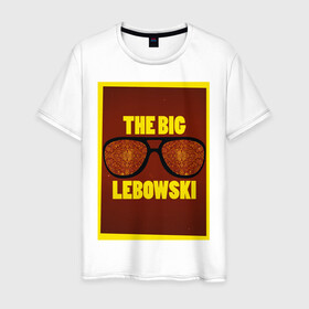 Мужская футболка хлопок с принтом The Big Lebowski в Белгороде, 100% хлопок | прямой крой, круглый вырез горловины, длина до линии бедер, слегка спущенное плечо. | the big lebowski | большой лебовски | кино | персонаж | чувак