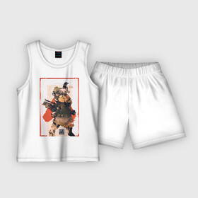 Детская пижама с шортами хлопок с принтом Apex Legends Bloodhound в Белгороде,  |  | apex legends | bloodhound | game | игры | королевская битва