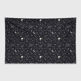 Флаг-баннер с принтом Космос в Белгороде, 100% полиэстер | размер 67 х 109 см, плотность ткани — 95 г/м2; по краям флага есть четыре люверса для крепления | nasa | галактика | звезды | инопланетяне | космос | месяц | нло | планеты | созвездие