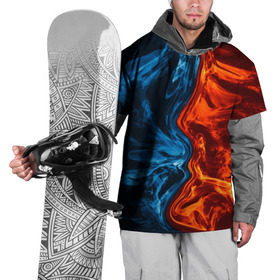 Накидка на куртку 3D с принтом Огонь и вода в Белгороде, 100% полиэстер |  | Тематика изображения на принте: fire | texture | абстракция | граффити | краски | лед | линии | огонь | огонь и лед | текстура | уличный стиль | яркая