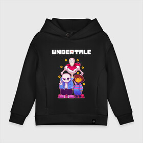 Детское худи Oversize хлопок с принтом UNDERTALE в Белгороде, френч-терри — 70% хлопок, 30% полиэстер. Мягкий теплый начес внутри —100% хлопок | боковые карманы, эластичные манжеты и нижняя кромка, капюшон на магнитной кнопке | asriel dreemurr | chara | frisk | gaster blaster | sans | undertale | азриэль дримурр | андертейл | андрайн | гастер | меттатон | санс | фриск | чара