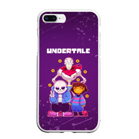 Чехол для iPhone 7Plus/8 Plus матовый с принтом UNDERTALE в Белгороде, Силикон | Область печати: задняя сторона чехла, без боковых панелей | Тематика изображения на принте: asriel dreemurr | chara | frisk | gaster blaster | sans | undertale | азриэль дримурр | андертейл | андрайн | гастер | меттатон | санс | фриск | чара