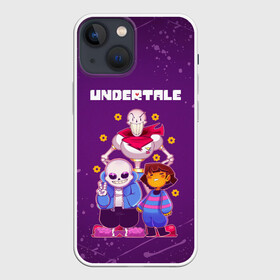 Чехол для iPhone 13 mini с принтом UNDERTALE в Белгороде,  |  | asriel dreemurr | chara | frisk | gaster blaster | sans | undertale | азриэль дримурр | андертейл | андрайн | гастер | меттатон | санс | фриск | чара