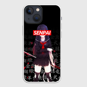 Чехол для iPhone 13 mini с принтом SENPAI ANIME   СЕНПАЙ ГЕРОИНЯ С КАТАНОЙ   KATANA в Белгороде,  |  | ahegao | kawai | kowai | oppai | otaku | senpai | sugoi | waifu | yandere | ахегао | ковай | отаку | сенпай | яндере