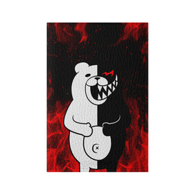 Обложка для паспорта матовая кожа с принтом MONOKUMA в Белгороде, натуральная матовая кожа | размер 19,3 х 13,7 см; прозрачные пластиковые крепления | Тематика изображения на принте: anime | bear | black  white | danganronpa | kurokuma | monodam | monokuma | monomi | monotaro | rabbit | school | shirokuma | аниме | главарь | мoноми | монокума | черно белый | школа