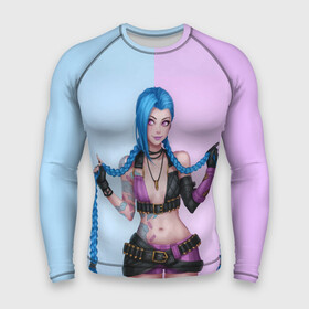 Мужской рашгард 3D с принтом League of Legends Jinx в Белгороде,  |  | art | braids | cartridges | character | game | girl | jinx | league of legends | lol | pigtails | tattoo | арт | девушка | джинкс | игра | косички | косы | лига легенд | лол | патроны | персонаж | тату