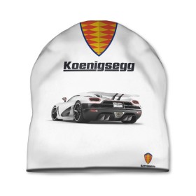 Шапка 3D с принтом Koenigsegg в Белгороде, 100% полиэстер | универсальный размер, печать по всей поверхности изделия | футболка 3d с принтом koenigsegg