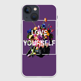 Чехол для iPhone 13 mini с принтом Love Yourself в Белгороде,  |  | bangtan | bighit | boy | fake love | j hope | jimin | jin | jungkook | korea | kpop | live | luv | mic drop | rm | suga | v | with | бтс | кей | поп