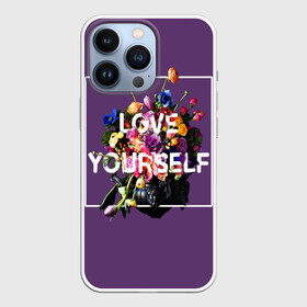 Чехол для iPhone 13 Pro с принтом Love Yourself в Белгороде,  |  | bangtan | bighit | boy | fake love | j hope | jimin | jin | jungkook | korea | kpop | live | luv | mic drop | rm | suga | v | with | бтс | кей | поп