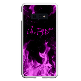 Чехол для Samsung S10E с принтом LIL PEEP FIRE в Белгороде, Силикон | Область печати: задняя сторона чехла, без боковых панелей | lil peep | lil prince | pink | зарубежная музыка | лил пип | маленький принц