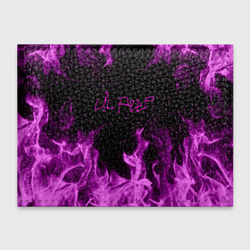 Обложка для студенческого билета с принтом LIL PEEP FIRE в Белгороде, натуральная кожа | Размер: 11*8 см; Печать на всей внешней стороне | lil peep | lil prince | pink | зарубежная музыка | лил пип | маленький принц