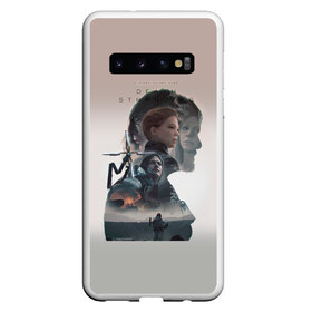 Чехол для Samsung Galaxy S10 с принтом Death Stranding в Белгороде, Силикон | Область печати: задняя сторона чехла, без боковых панелей | Тематика изображения на принте: baby | child | death stranding | genius | kojima | kojima productions | skull | гений | кодзима | кодзима гений | младенец | ребенок | хидэо кодзима | череп