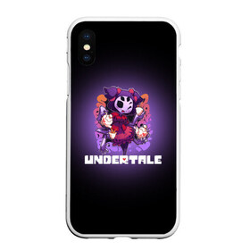 Чехол для iPhone XS Max матовый с принтом UNDERTALE в Белгороде, Силикон | Область печати: задняя сторона чехла, без боковых панелей | asriel dreemurr | chara | frisk | gaster blaster | sans | undertale | азриэль дримурр | андертейл | андрайн | гастер | меттатон | санс | фриск | чара