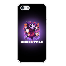 Чехол для iPhone 5/5S матовый с принтом UNDERTALE в Белгороде, Силикон | Область печати: задняя сторона чехла, без боковых панелей | asriel dreemurr | chara | frisk | gaster blaster | sans | undertale | азриэль дримурр | андертейл | андрайн | гастер | меттатон | санс | фриск | чара