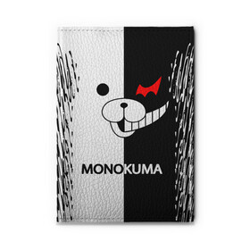 Обложка для автодокументов с принтом MONOKUMA. в Белгороде, натуральная кожа |  размер 19,9*13 см; внутри 4 больших “конверта” для документов и один маленький отдел — туда идеально встанут права | anime | bear | black  white | danganronpa | kurokuma | monodam | monokuma | monomi | monotaro | pink | rabbit | school | shirokuma | аниме | главарь | мoноми | монокума | черно белый | школа