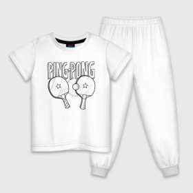 Детская пижама хлопок с принтом пинг понг в Белгороде, 100% хлопок |  брюки и футболка прямого кроя, без карманов, на брюках мягкая резинка на поясе и по низу штанин
 | Тематика изображения на принте: ping pong | настольный теннис | пинг понг | спорт | теннис