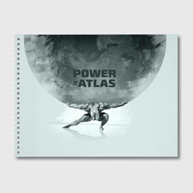 Альбом для рисования с принтом Power of the Atlas в Белгороде, 100% бумага
 | матовая бумага, плотность 200 мг. | atlas | power | powerlifting | sport | strength | weightlifting | атлант | бодибилдинг | качок | пауэрлифтинг | сила | спорт