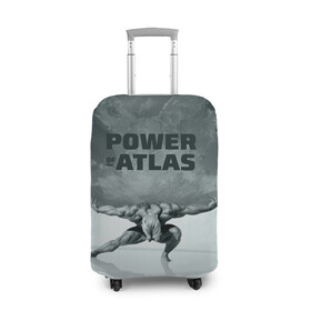 Чехол для чемодана 3D с принтом Power of the Atlas в Белгороде, 86% полиэфир, 14% спандекс | двустороннее нанесение принта, прорези для ручек и колес | atlas | power | powerlifting | sport | strength | weightlifting | атлант | бодибилдинг | качок | пауэрлифтинг | сила | спорт