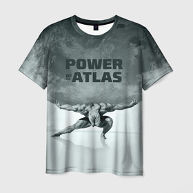 Мужская футболка 3D с принтом Power of the Atlas в Белгороде, 100% полиэфир | прямой крой, круглый вырез горловины, длина до линии бедер | atlas | power | powerlifting | sport | strength | weightlifting | атлант | бодибилдинг | качок | пауэрлифтинг | сила | спорт