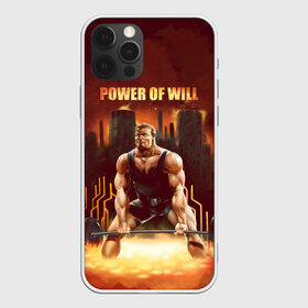 Чехол для iPhone 12 Pro Max с принтом Power of will в Белгороде, Силикон |  | Тематика изображения на принте: power | powerlifting | sport | strength | weightlifting | бодибилдинг | качок | пауэрлифтинг | сила | спорт