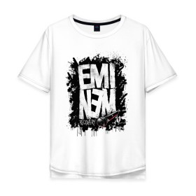 Мужская футболка хлопок Oversize с принтом EMINEM в Белгороде, 100% хлопок | свободный крой, круглый ворот, “спинка” длиннее передней части | eminem | rap | зарубежный реп | реп | эминем