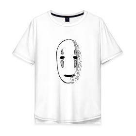 Мужская футболка хлопок Oversize с принтом Унесенные призраками, Аниме в Белгороде, 100% хлопок | свободный крой, круглый ворот, “спинка” длиннее передней части | Тематика изображения на принте: 