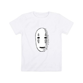 Детская футболка хлопок с принтом Унесенные призраками, Аниме в Белгороде, 100% хлопок | круглый вырез горловины, полуприлегающий силуэт, длина до линии бедер | 
