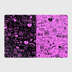 Магнитный плакат 3Х2 с принтом LIL PEEP LOGOBOMBING BLACK PINK в Белгороде, Полимерный материал с магнитным слоем | 6 деталей размером 9*9 см | lil peep | lil prince | pink | зарубежная музыка | лил пип | маленький принц