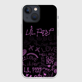 Чехол для iPhone 13 mini с принтом LIL PEEP в Белгороде,  |  | lil peep | lil prince | pink | зарубежная музыка | лил пип | маленький принц