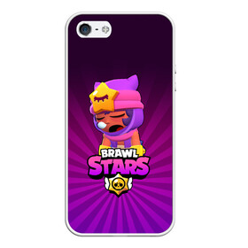 Чехол для iPhone 5/5S матовый с принтом brawl stars sandy в Белгороде, Силикон | Область печати: задняя сторона чехла, без боковых панелей | brawl stars | brawl stars sandy | legendary brawler | leon | leon shark | sandy | shark | stars | акула | бравл стар сэнди | леон акула | сенди | сэнди