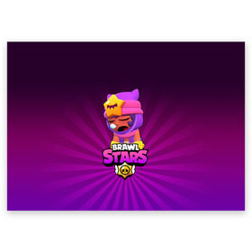 Поздравительная открытка с принтом brawl stars sandy в Белгороде, 100% бумага | плотность бумаги 280 г/м2, матовая, на обратной стороне линовка и место для марки
 | Тематика изображения на принте: brawl stars | brawl stars sandy | legendary brawler | leon | leon shark | sandy | shark | stars | акула | бравл стар сэнди | леон акула | сенди | сэнди