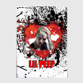 Постер с принтом Lil Peep в Белгороде, 100% бумага
 | бумага, плотность 150 мг. Матовая, но за счет высокого коэффициента гладкости имеет небольшой блеск и дает на свету блики, но в отличии от глянцевой бумаги не покрыта лаком | lil | peep | автор | модель | певец | рэпер | хип хоп | эмо рэп.