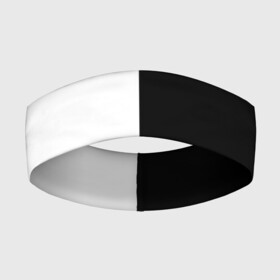 Повязка на голову 3D с принтом ПРОСТО ЧЁРНО БЕЛЫЙ | Black and White в Белгороде,  |  | Тематика изображения на принте: black | black  white | color | white | белый | геометрия | чб | чёрно белый | чёрный
