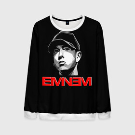 Мужской свитшот 3D с принтом Eminem в Белгороде, 100% полиэстер с мягким внутренним слоем | круглый вырез горловины, мягкая резинка на манжетах и поясе, свободная посадка по фигуре | Тематика изображения на принте: eminem | evil | ken kaniff | marshall bruce mathers iii | mm | rap | slim shady | маршалл брюс мэтерс iii | рэп | рэп рок | хип хоп | хорроркор | эминем