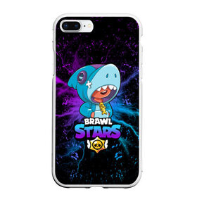 Чехол для iPhone 7Plus/8 Plus матовый с принтом BRAWL STARS LEON SHARK в Белгороде, Силикон | Область печати: задняя сторона чехла, без боковых панелей | bib | brawl stars | colt | crow | leon | leon shark | max | moba | sally leon | shark | акула | берли | биби | бравл старс | ворон | жанр | игра | кольт | леон | леон акула | ма | нита | шелли