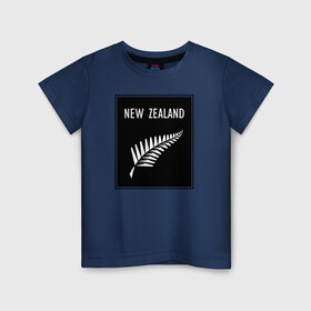 Детская футболка хлопок с принтом Регби. Новая Зеландия в Белгороде, 100% хлопок | круглый вырез горловины, полуприлегающий силуэт, длина до линии бедер | rugby | регби | спорт | футбол