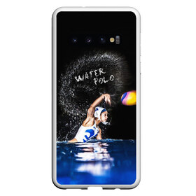 Чехол для Samsung Galaxy S10 с принтом Water polo в Белгороде, Силикон | Область печати: задняя сторона чехла, без боковых панелей | polo | water polo | вода | водное поло | водный спорт | плавание | пловец | поло | спорт