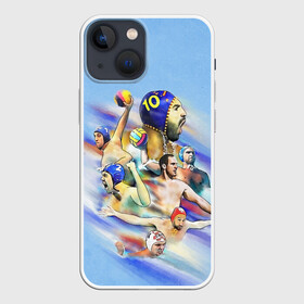 Чехол для iPhone 13 mini с принтом Water polo players в Белгороде,  |  | polo | water polo | вода | водное поло | водный спорт | плавание | пловец | поло | спорт