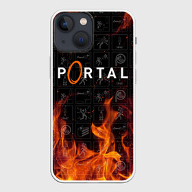 Чехол для iPhone 13 mini с принтом PORTAL в Белгороде,  |  | aperture laboratories | glados | portal | portal 2 | valve | гладос | портал | портал 2 | челл