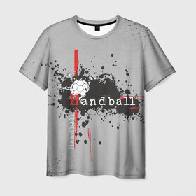 Мужская футболка 3D с принтом Handball в Белгороде, 100% полиэфир | прямой крой, круглый вырез горловины, длина до линии бедер | hand ball | handball | play | игра | игра в ганбол | игра с мячом | мяч | руки | футбол